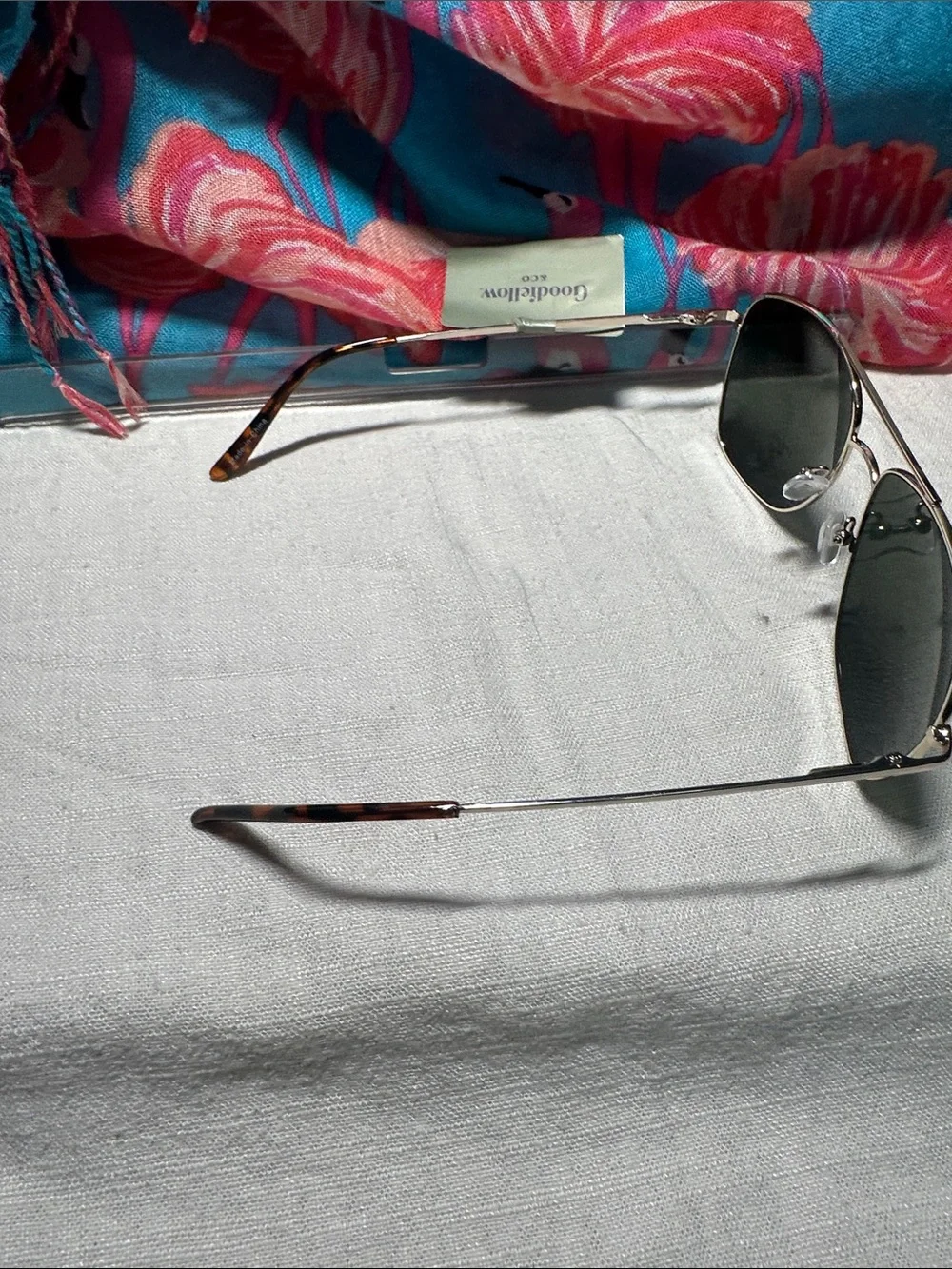 Men's Silver Frame Black Lens Sunglasses - by Goodfellow & Co. NWT